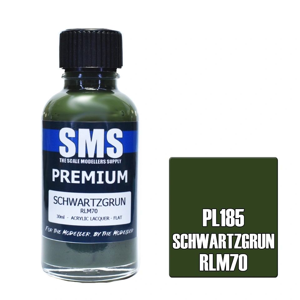 SMS Premium Acrylic Lacquer Colour Schwartzgrun RLM70 PL185