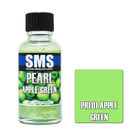 SMS Pearl Acrylic Lacquer Colour Apple Green PRL01