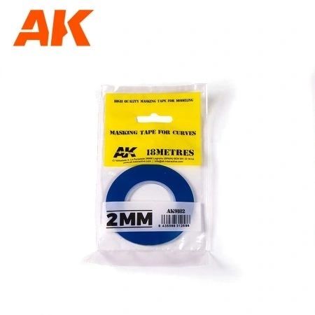 AK Masking Tape for Curves - 2mm x 18mtrs