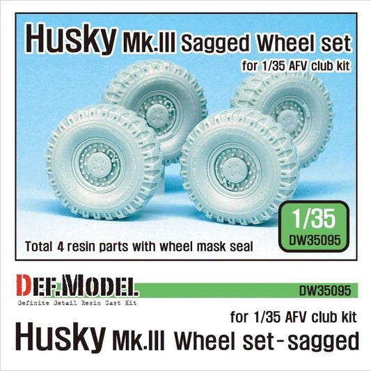 Def Model 1/35 Husky MkIII Wheel set (sagged) for AFV Club kits