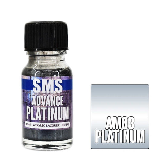 SMS Advance Acrylic Lacquer Metal Colour Platinum AM03