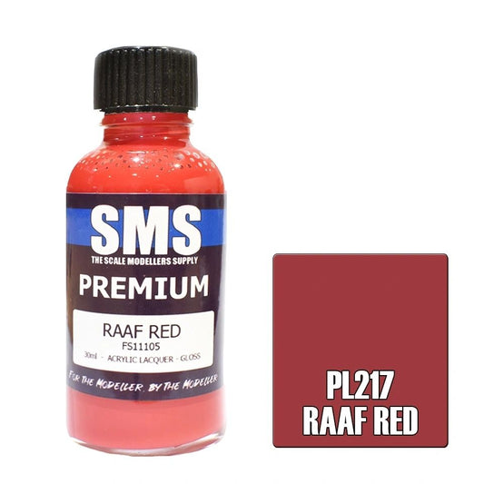 SMS Premium Acrylic Lacquer Colour RAAF Red PL217