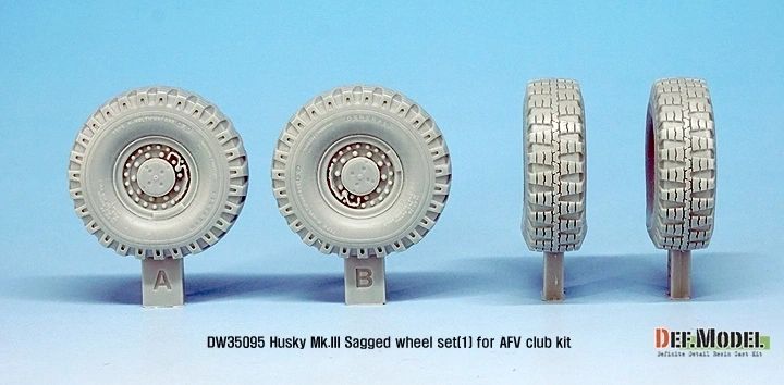 Def Model 1/35 Husky MkIII Wheel set (sagged) for AFV Club kits