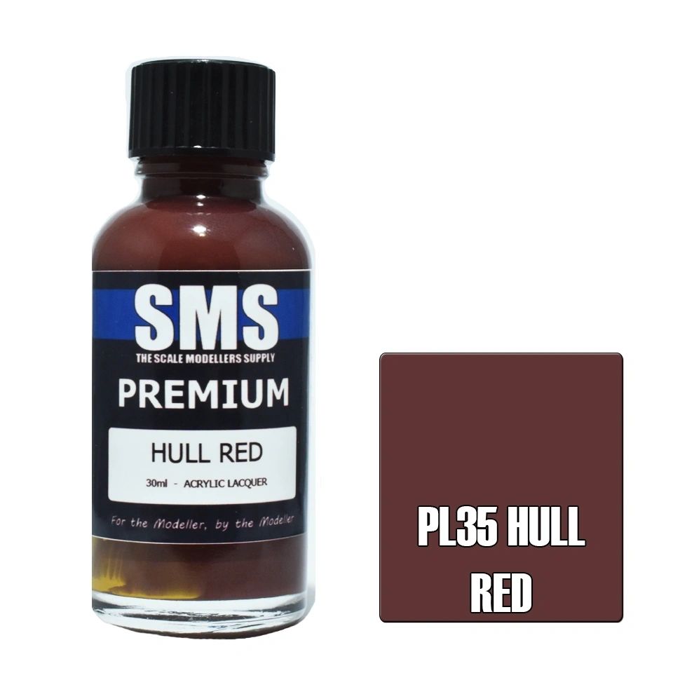 SMS Premium Acrylic Lacquer Colour Hull Red PL35