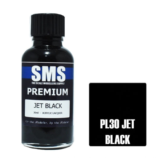 SMS Premium Acrylic Lacquer Colour Jet Black PL30