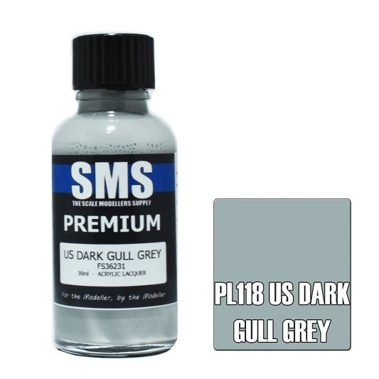 SMS Premium Acrylic Lacquer Colour US Dark Gull Grey PL118