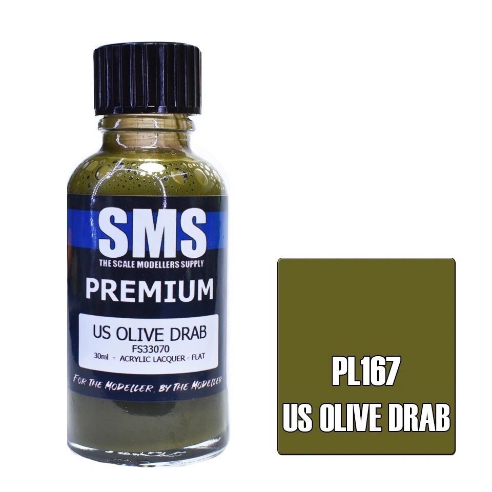 SMS Premium Acrylic Lacquer Colour US Olive Drab PL167