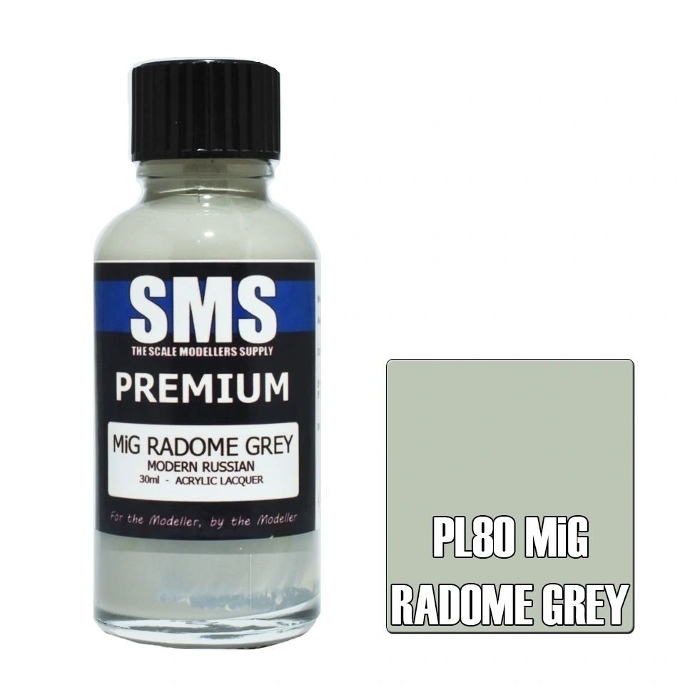 SMS Premium Acrylic Lacquer Colour Radome Grey PL80