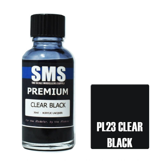 SMS Premium Acrylic Lacquer Colour Clear Black PL23