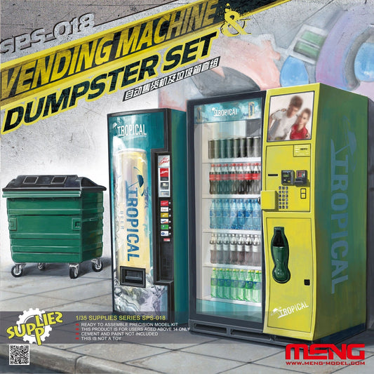 Meng 1/35 Vending Machines & Dumpster Set